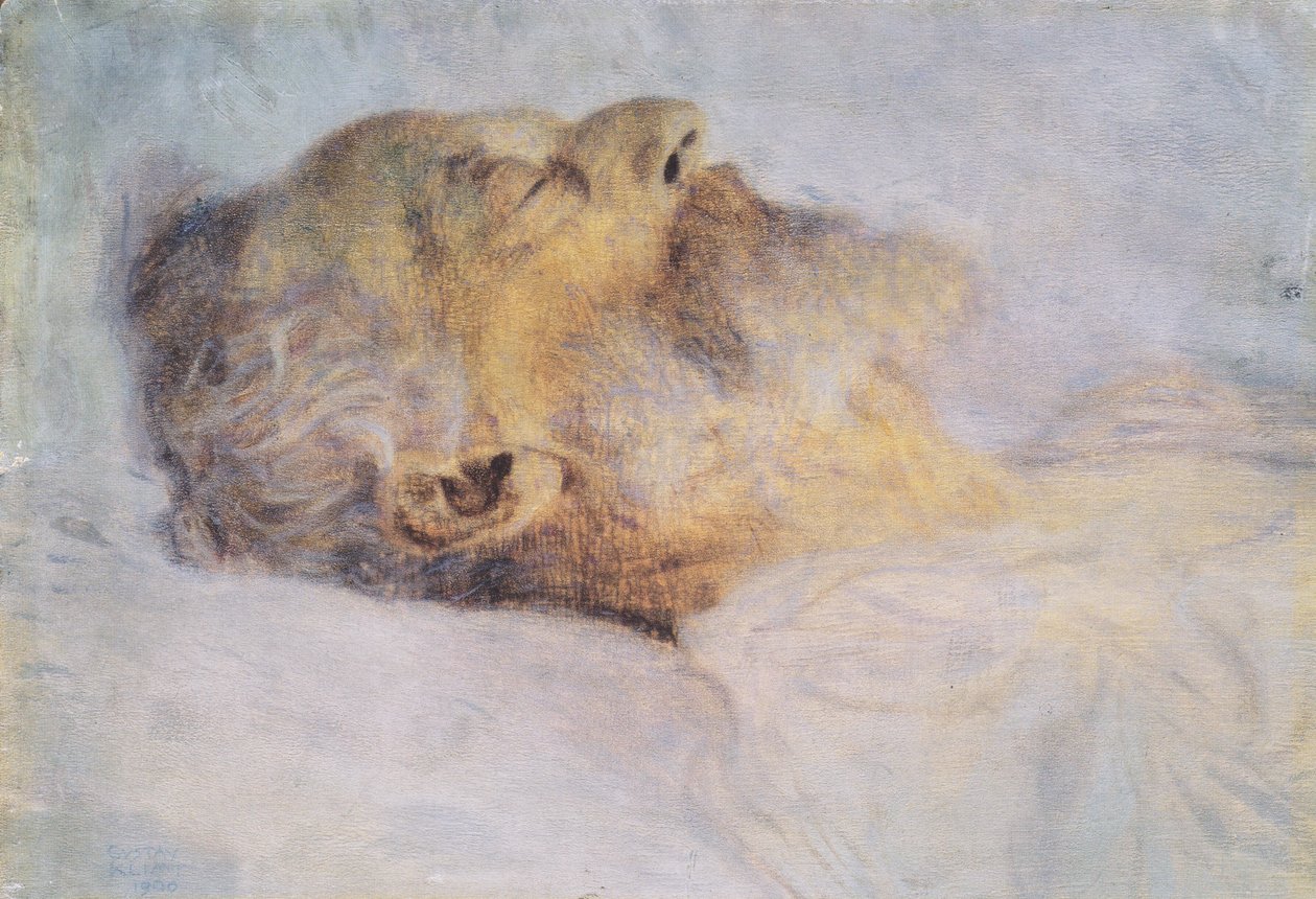 Yaşlı adam ölüm döşeğinde by Gustav Klimt