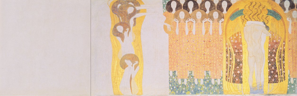 Bethoven frizi - sağ yan duvar by Gustav Klimt