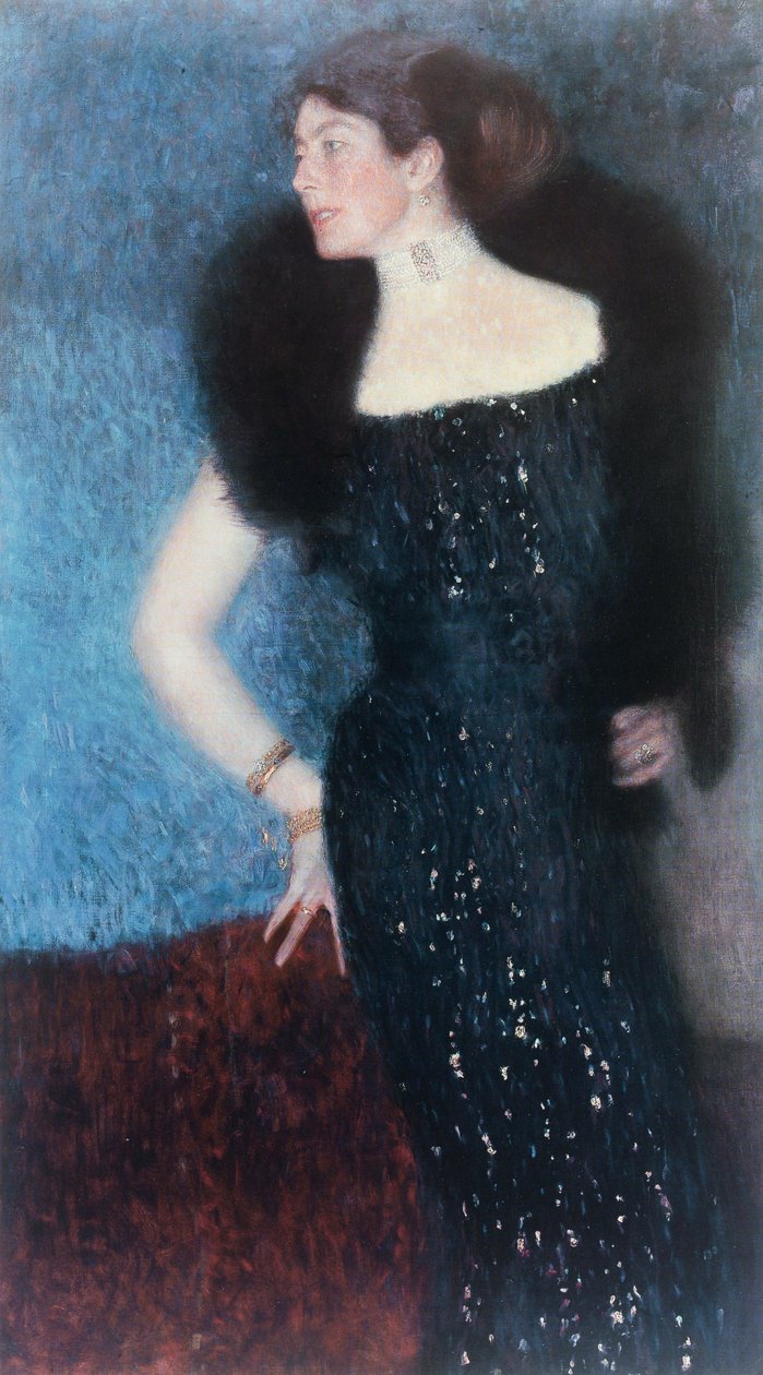 Rosthorn-Friedmann tarafından kırpılan gül portresi by Gustav Klimt