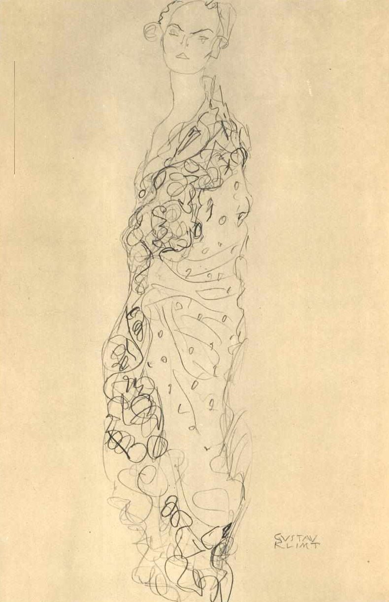 Bir hayranı olan bayan by Gustav Klimt