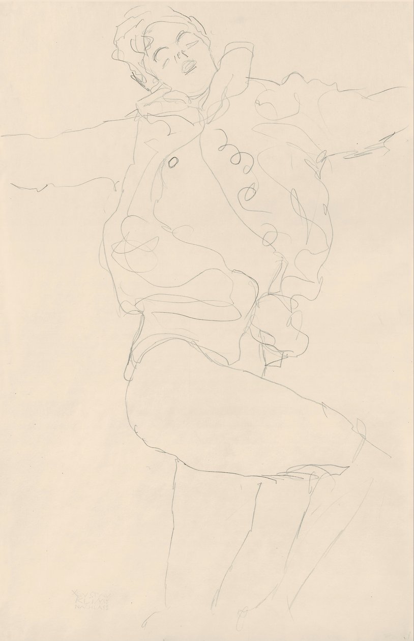 Pelerinli Dans Eden Kadın by Gustav Klimt