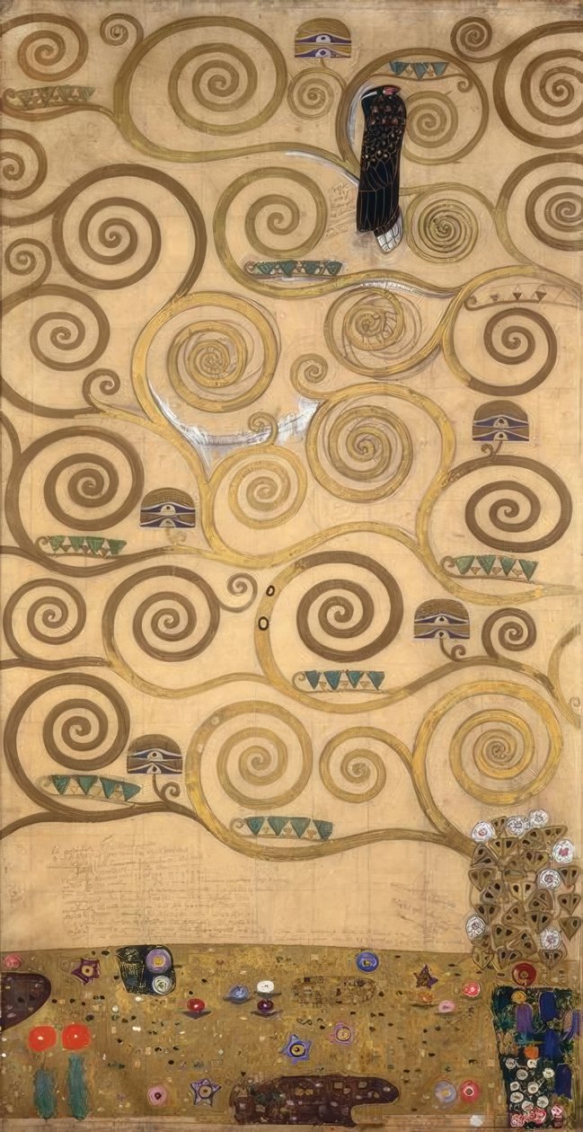 Hayat ağacı (sol iç kısım) by Gustav Klimt