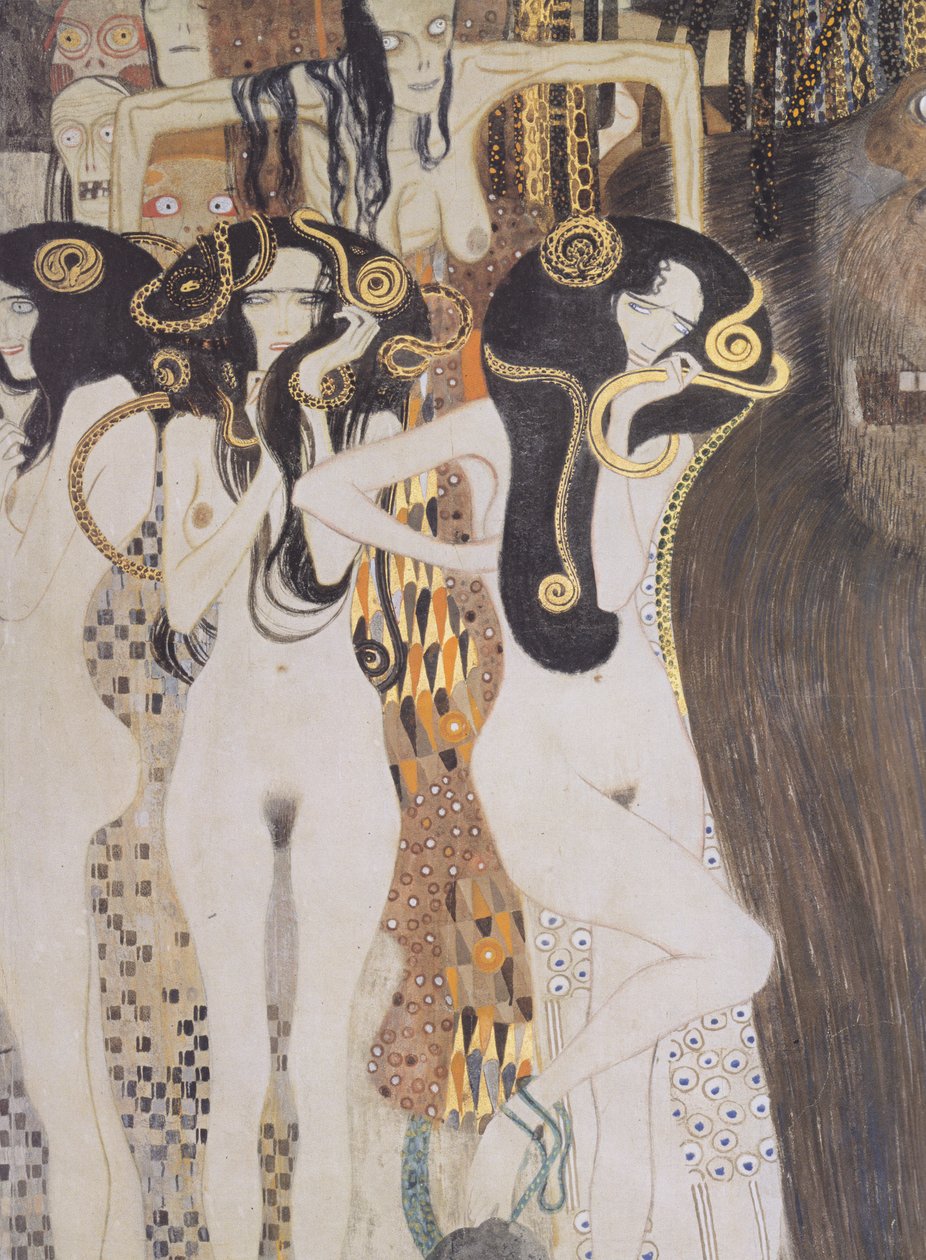 Gorgonlar ve Typhoeus by Gustav Klimt