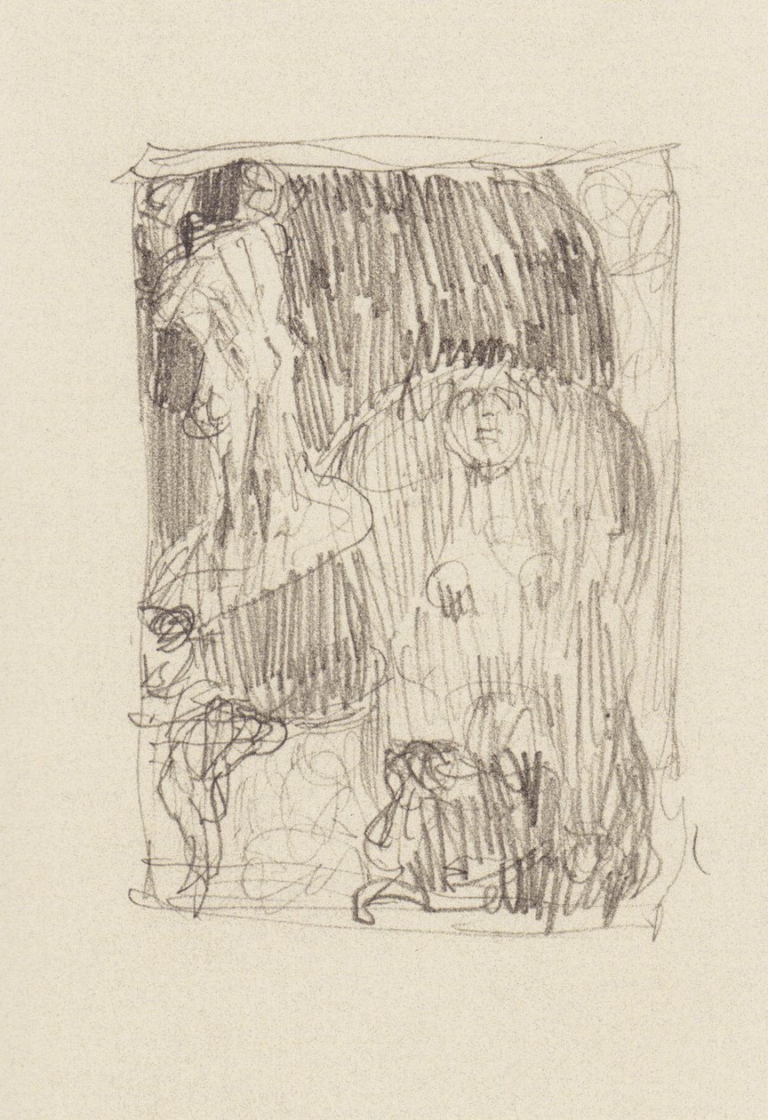 bilgi, küre, aşıklar, yaşlı çaresiz adam ile sfenks by Gustav Klimt