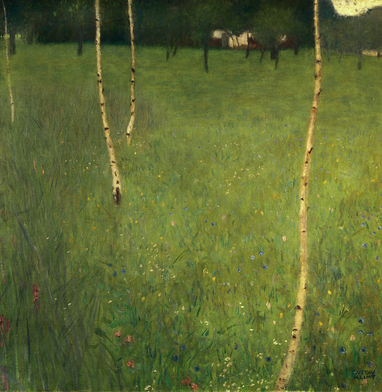 Farmhouse with Birch Trees, 1900  by Gustav Klimt