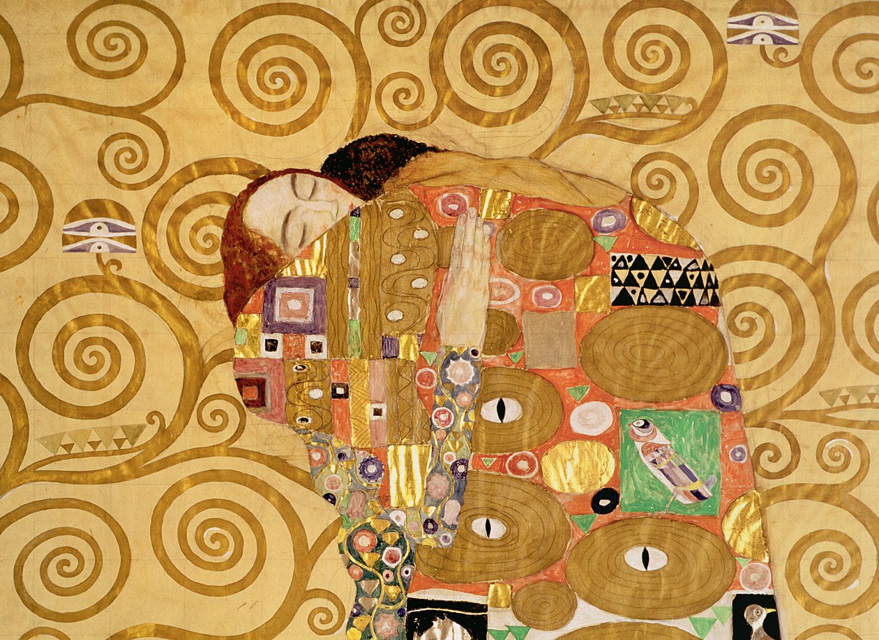 Yerine Getirme (Stoclet Frizi) c.1905-09 (tempera, wc) (65884 detayı) by Gustav Klimt
