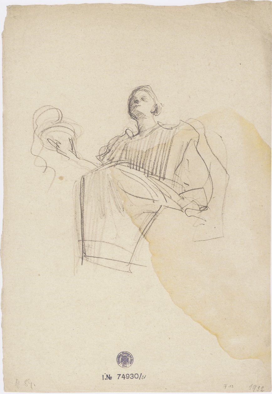 Solda oturan Hygieia, Asklepios