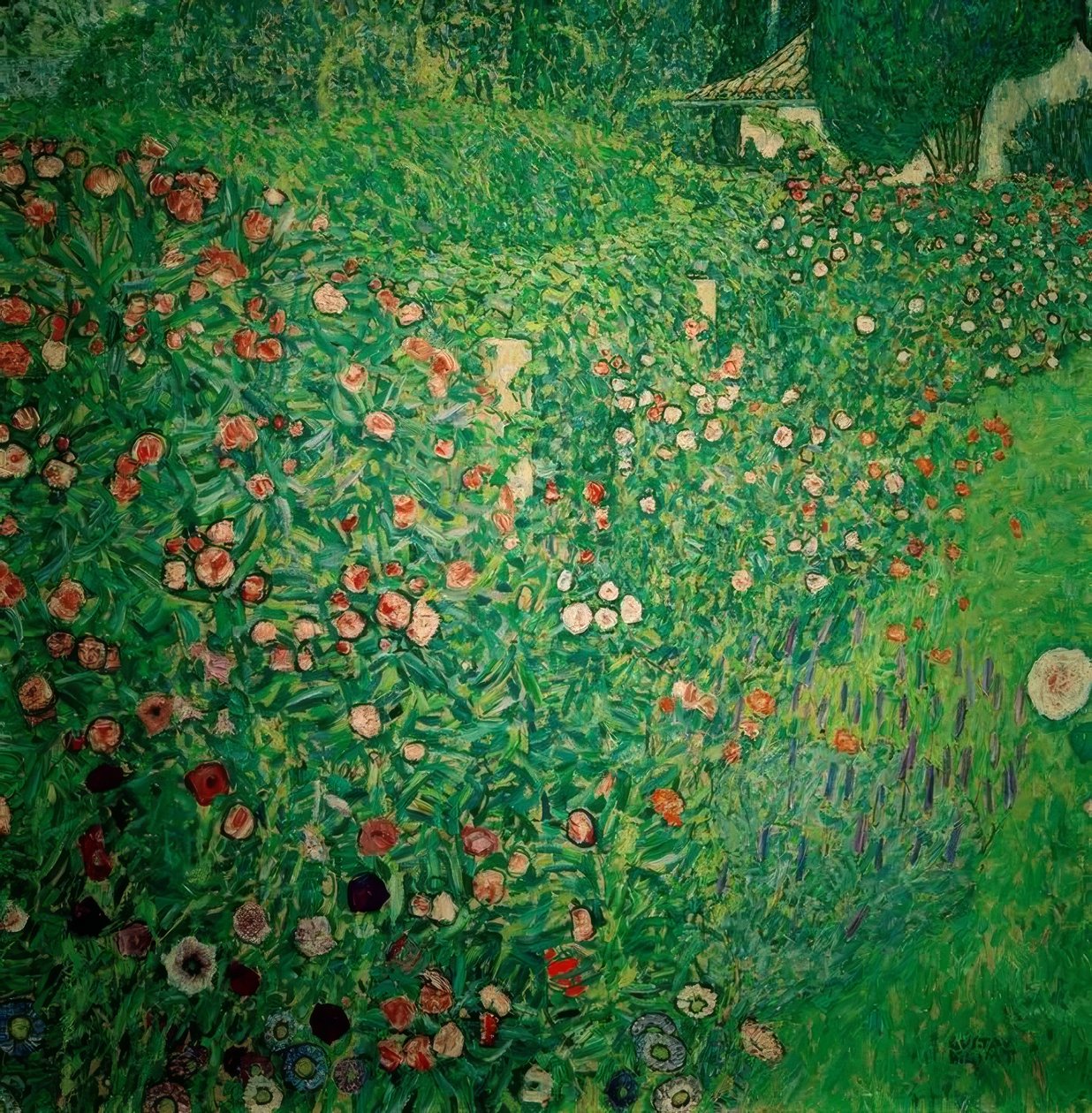 İtalyan bahçe manzarası by Gustav Klimt