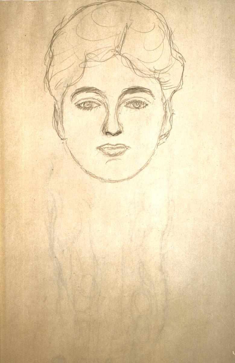Önden kafa çalışması by Gustav Klimt