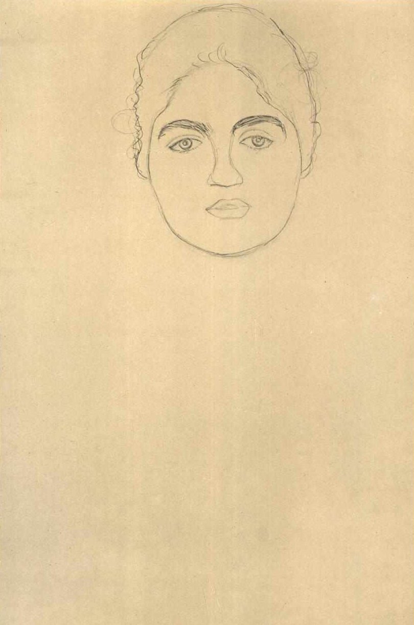 Önden baş çalışması 001 by Gustav Klimt