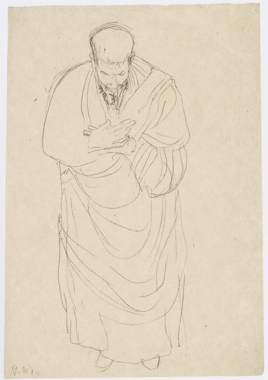 Toga eğilen adam by Gustav Klimt