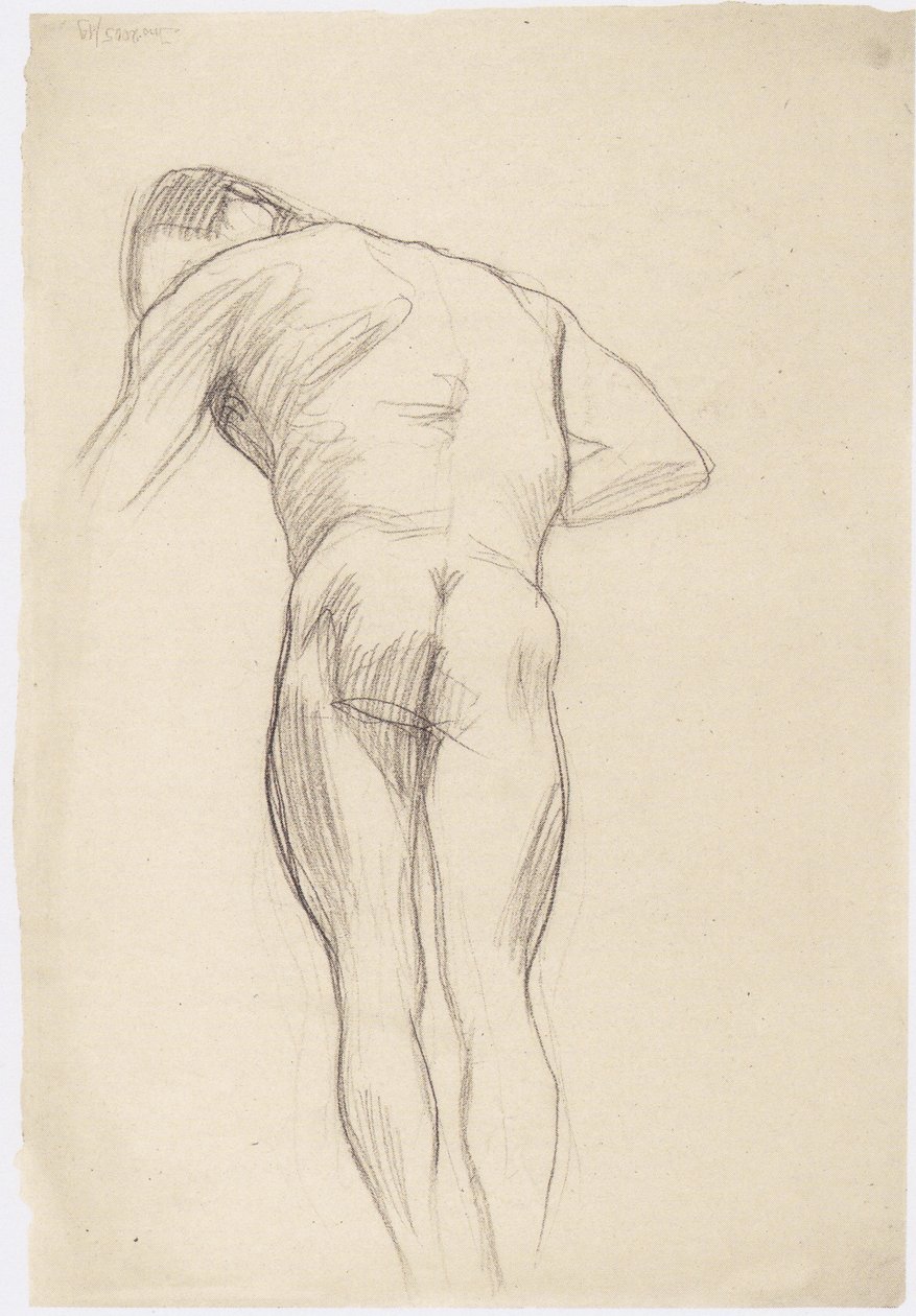 Erkek geri sola hareket by Gustav Klimt