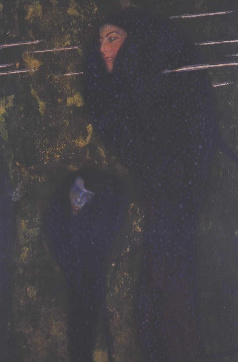Deniz kızları (gümüş balık) by Gustav Klimt