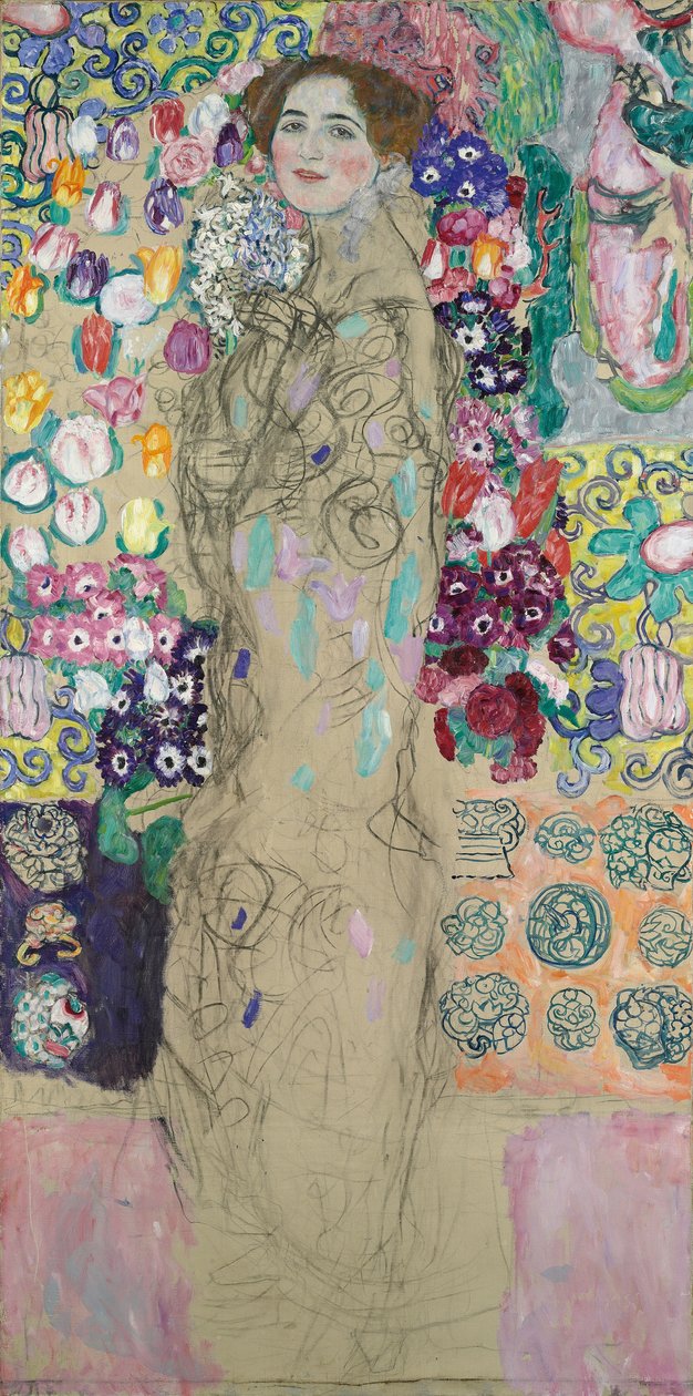 Igishushanyo cya Ria Munk III, (kitarangiye 1917-18) by Gustav Klimt