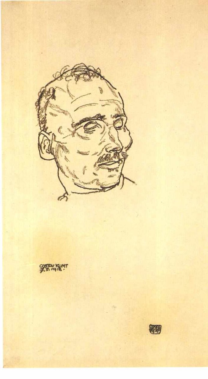 Schiele - Gustav Klimt ölüm döşeğinde by Gustav Klimt
