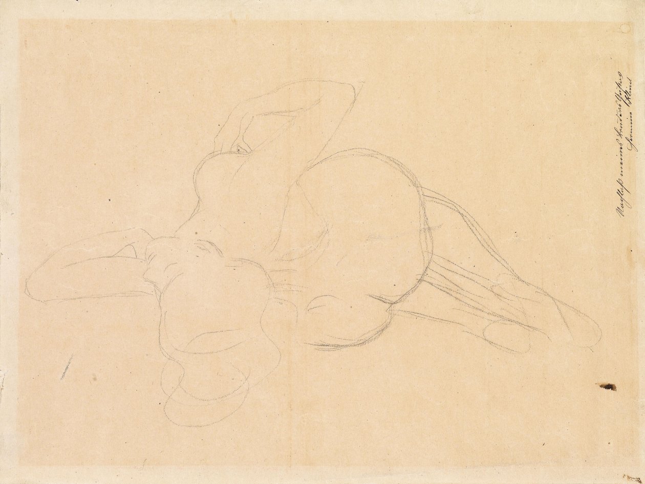 Geriye yaslanma hareketi by Gustav Klimt