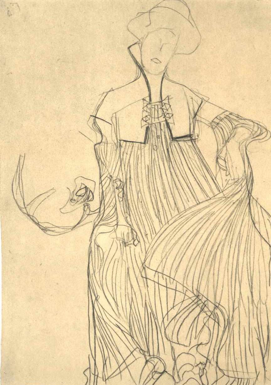 Önden oturmuş 002 by Gustav Klimt