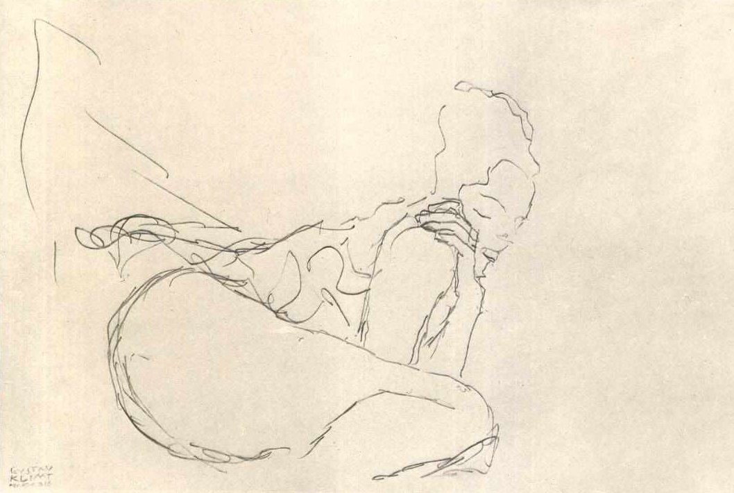 Yarım saat sağa oturmak by Gustav Klimt