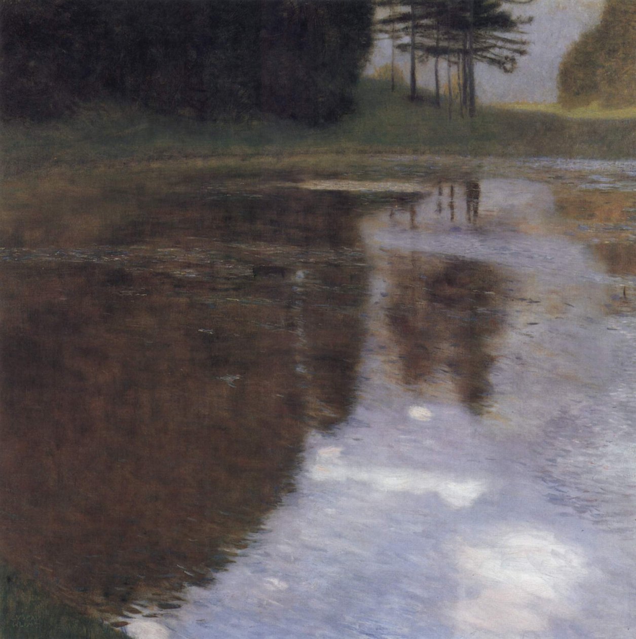 Kammer parkında sessiz gölet by Gustav Klimt