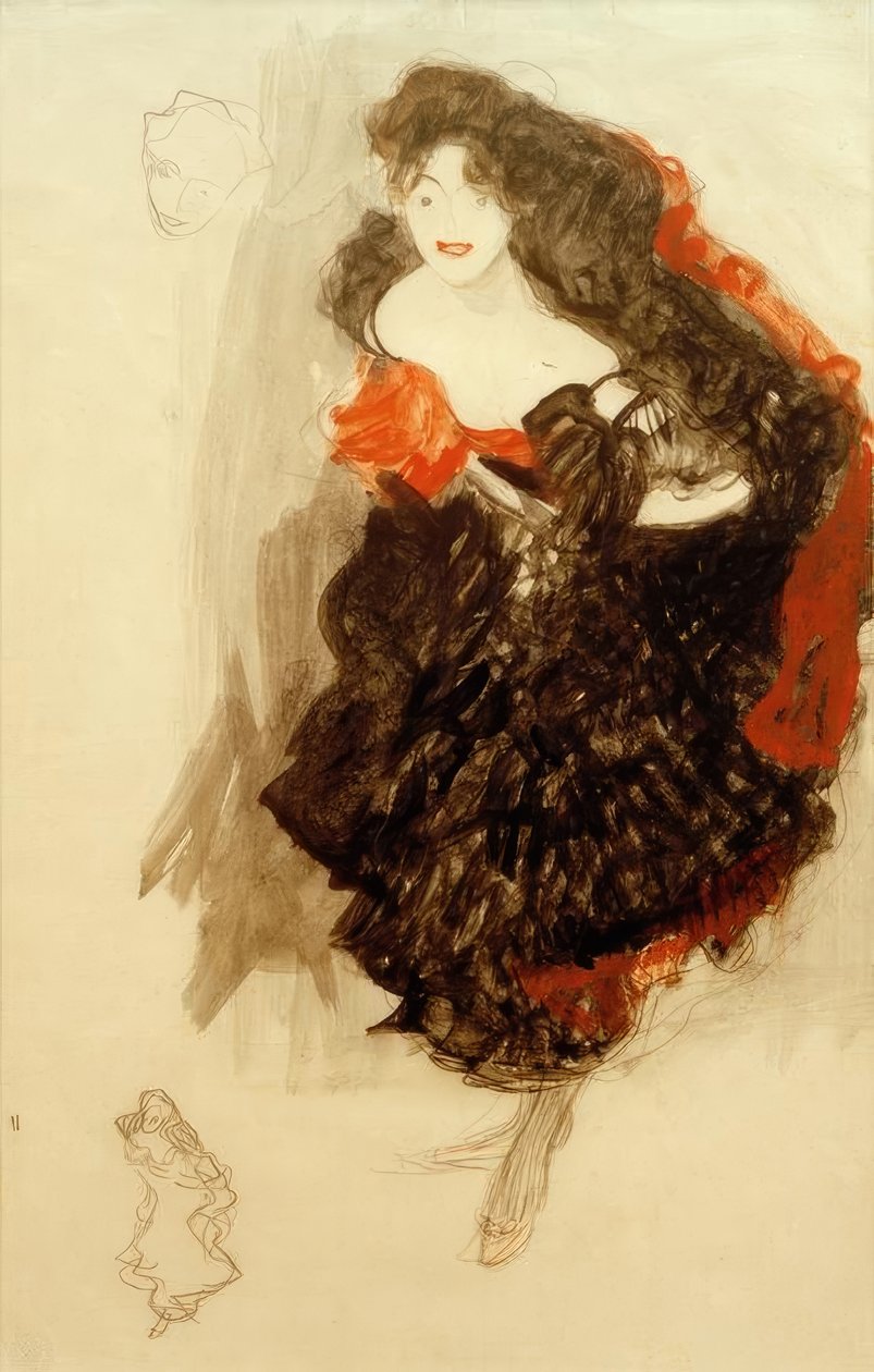 Judith II üzerinde çalışma by Gustav Klimt