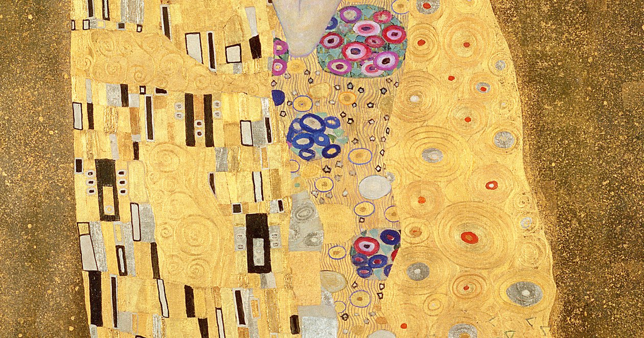 Öpücük, 1907-08 tuval üzerine yağlı boya, 601 detayı by Gustav Klimt