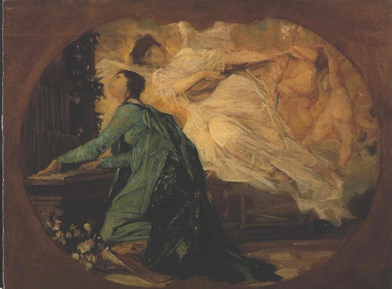 Organ çalan by Gustav Klimt