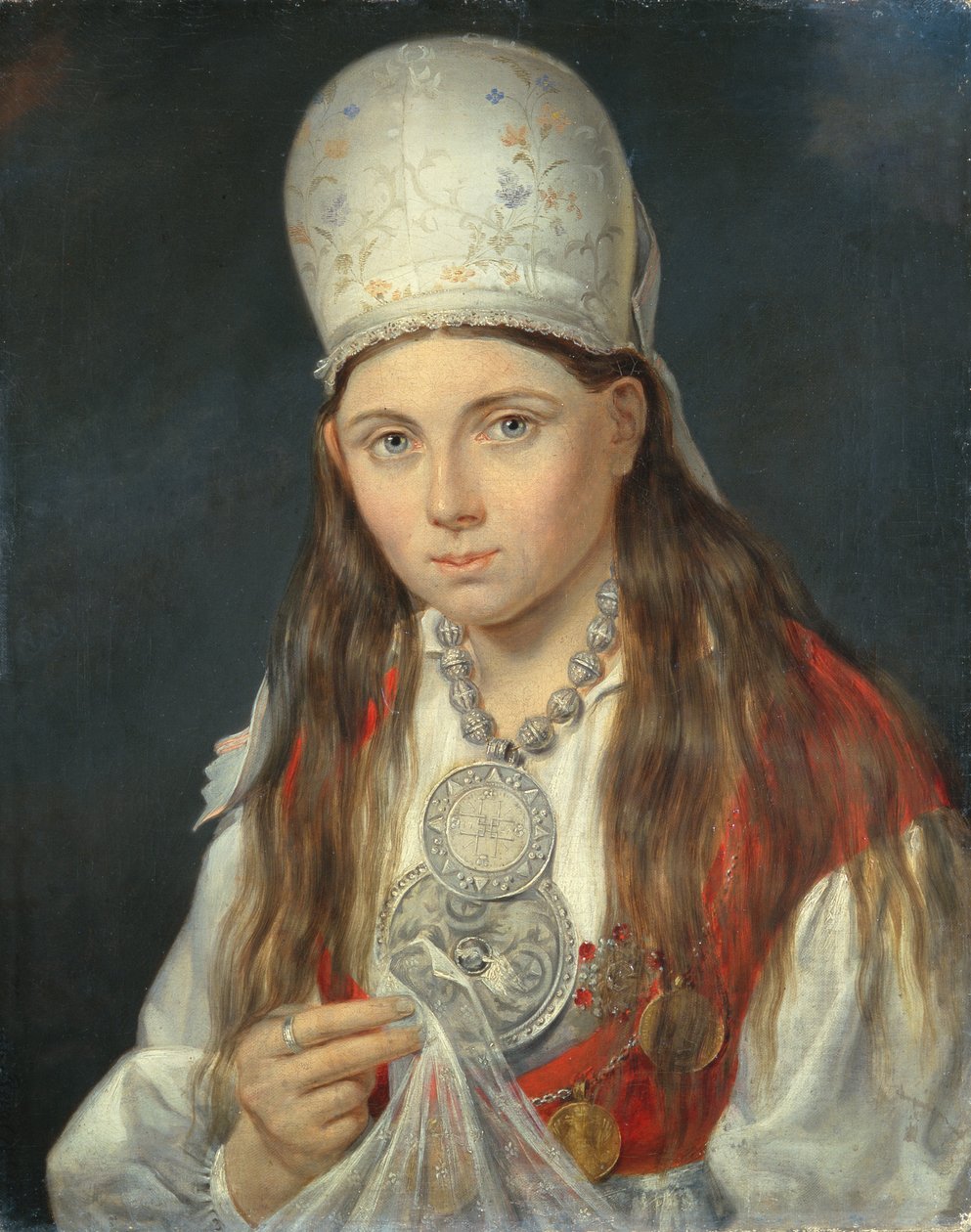 Estonyalı Kız, 1852 by Gustav Adolf Hippius