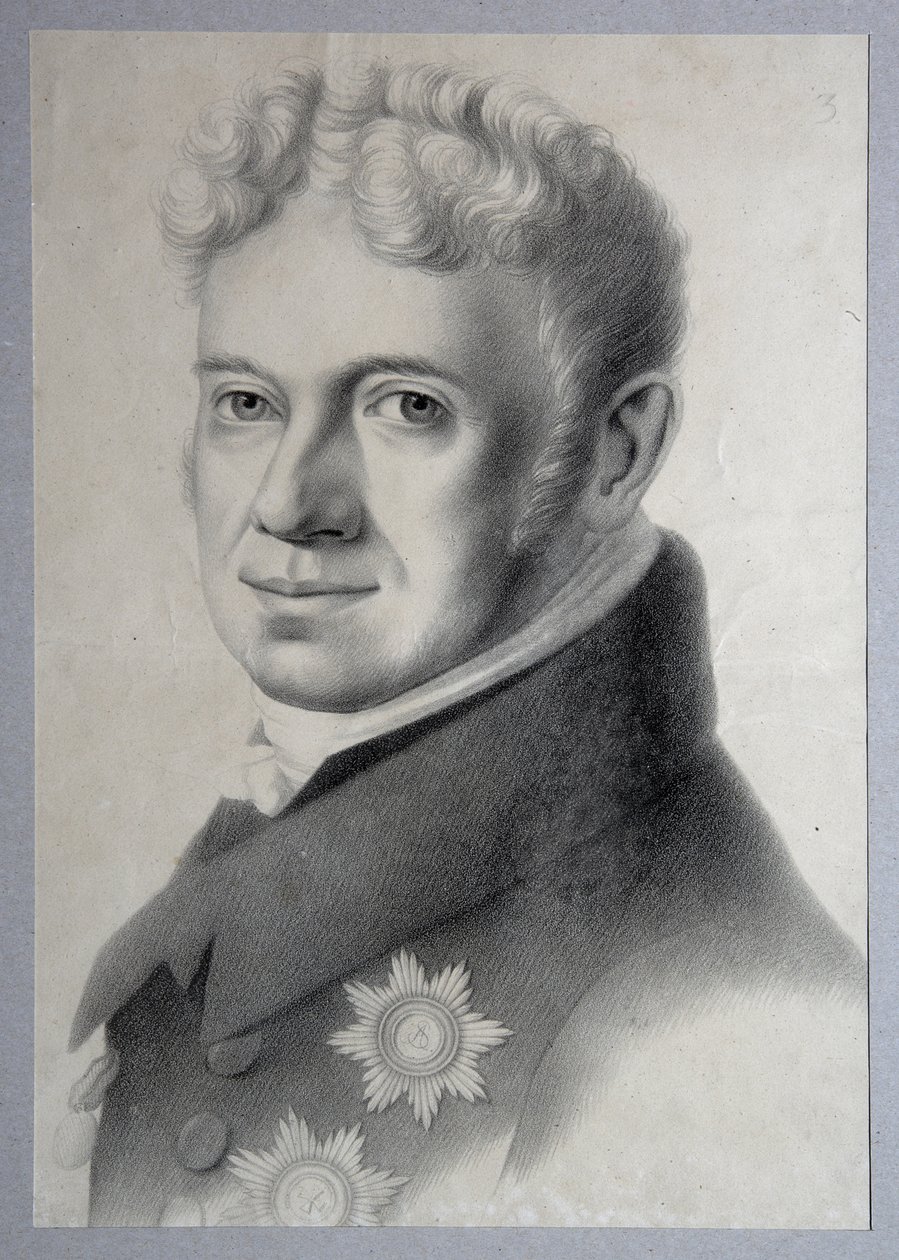 Prens Grigory Alexandrovich Stroganov'un Portresi 1770-1857, 1820'ler by Gustav Adolf Hippius