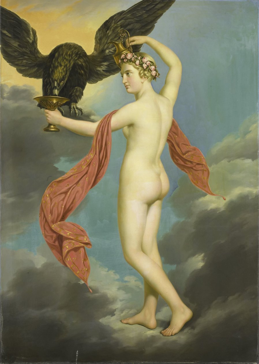 Hebe ile Jüpiter, Kartal Kılığında by Gustav Adolphe Diez