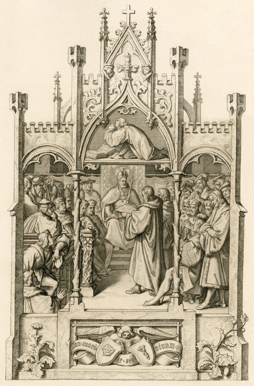 Luther dua ediyor by Gustav Ferdinand Leopold Konig