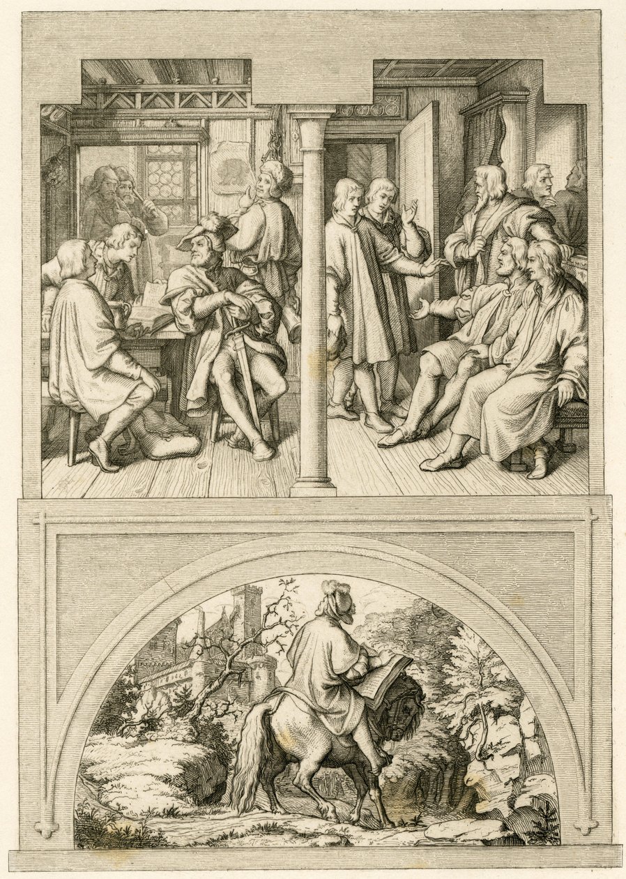 Martin Luther'in hayatından birkaç resim by Gustav Ferdinand Leopold Konig