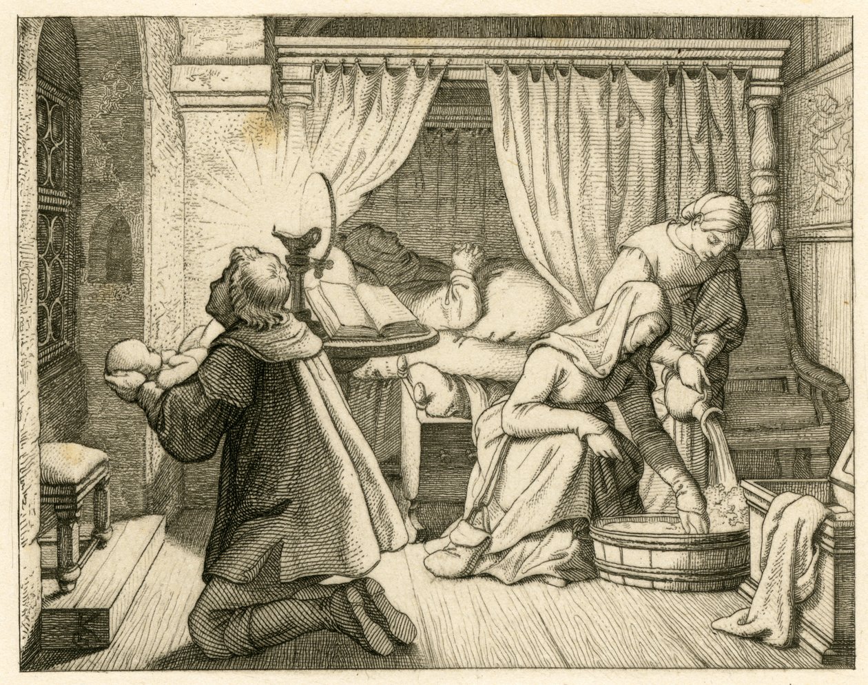 Martin Luther'in doğuşu by Gustav Ferdinand Leopold Konig
