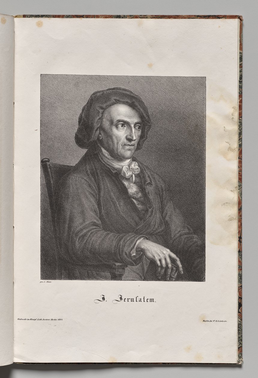 Almanya'nın Ünlü Yazarları: Johann Friedrich Wilhelm Kudüs'ün Portresi by Gustav Karl Friedrich Luderitz
