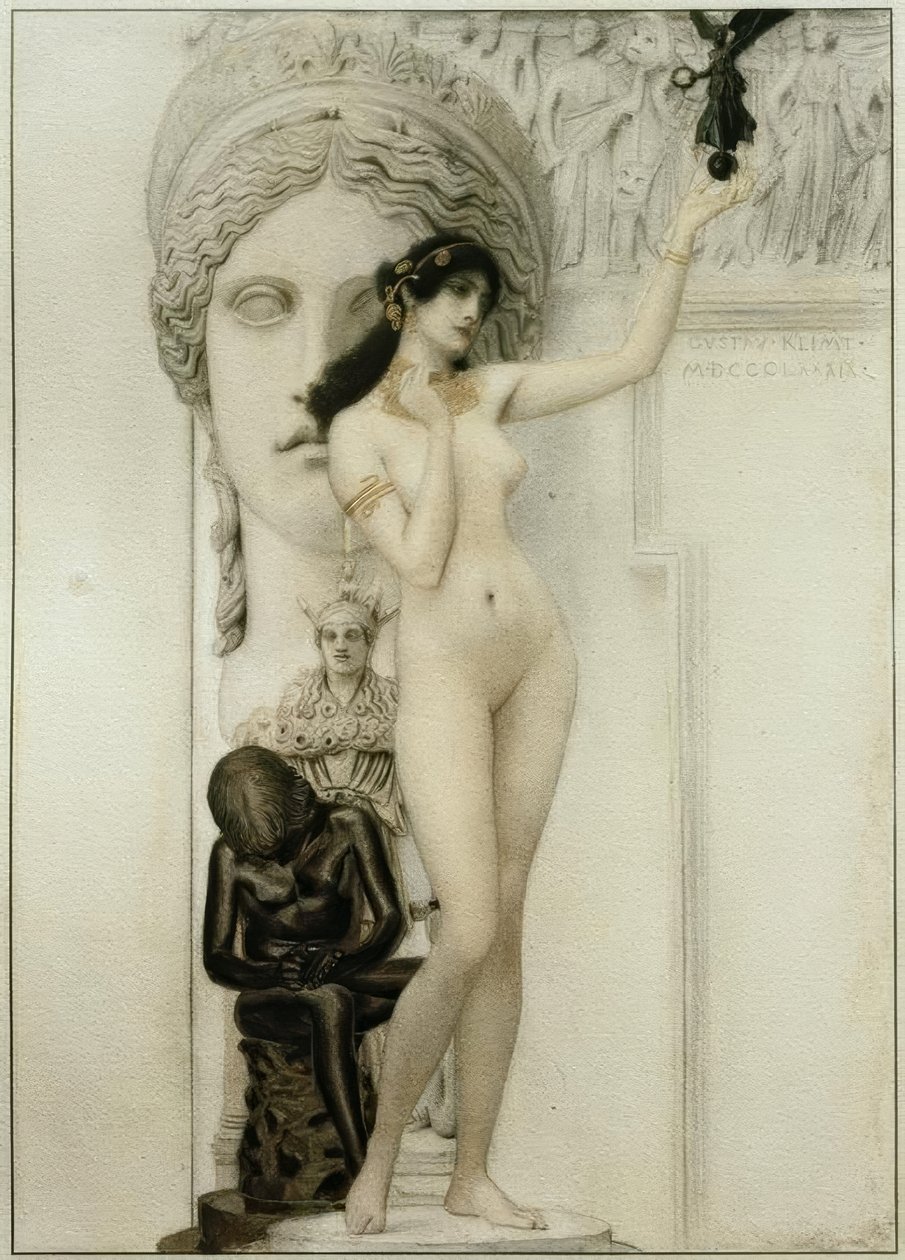 Heykel Alegori by Gustav Klimt