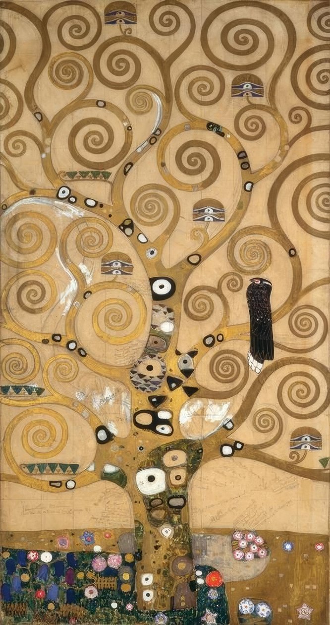 Hayat ağacı (orta kısım) by Gustav Klimt