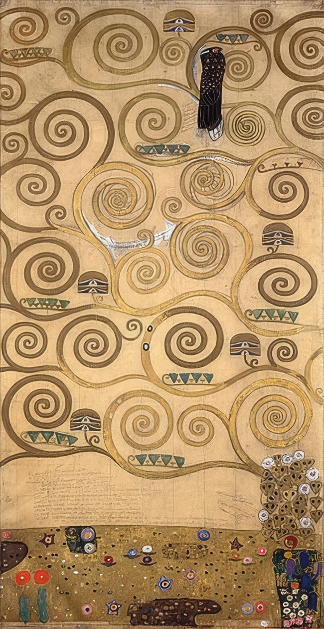 Stoclet friz için tasarım. Detay. 1905/09 by Gustav Klimt