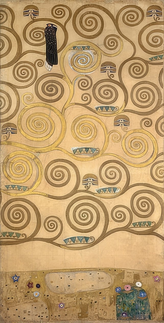 Stoclet friz için tasarım. Detay. 1905/09 by Gustav Klimt