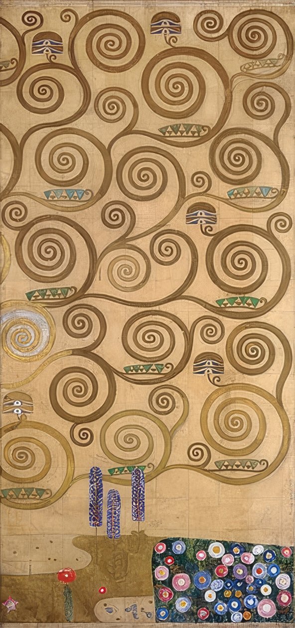 Stoclet friz için tasarım. Detay. 1905/09 by Gustav Klimt