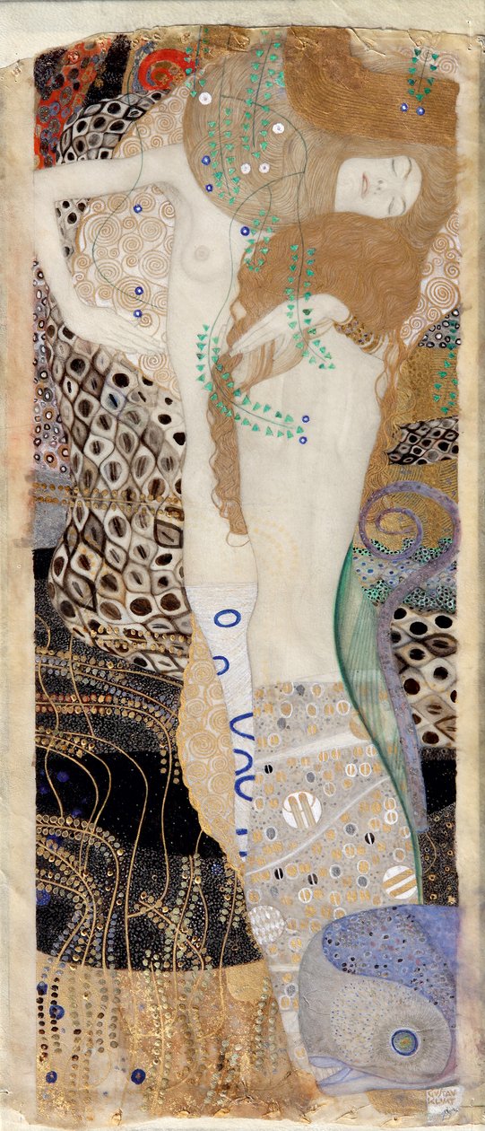 Kız Arkadaşlar (Su Yılanları I) by Gustav Klimt