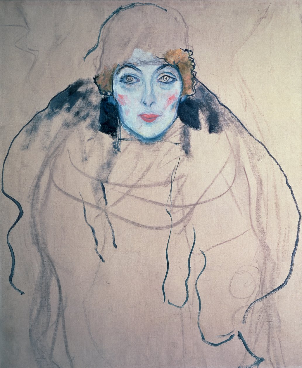 Bir Kadının Başı, 1917 by Gustav Klimt