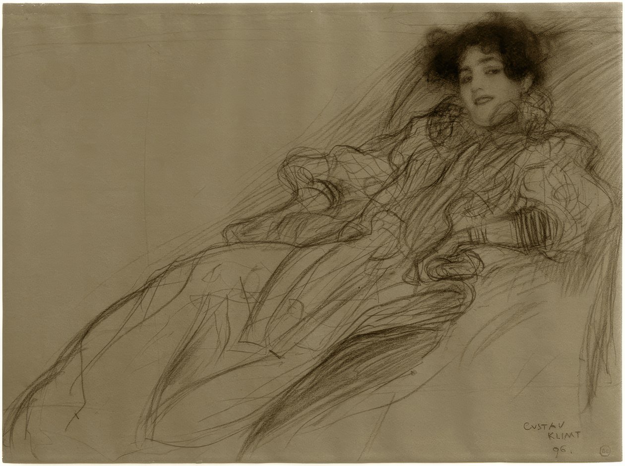 Koltuktaki genç bayan by Gustav Klimt