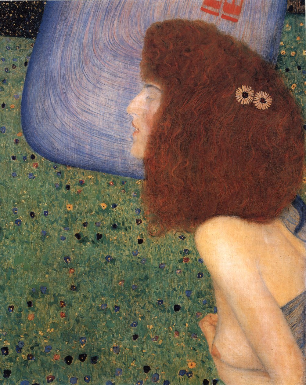 Klimt - Mavi Duvaklı Kız, 1902-1903 civarı by Gustav Klimt