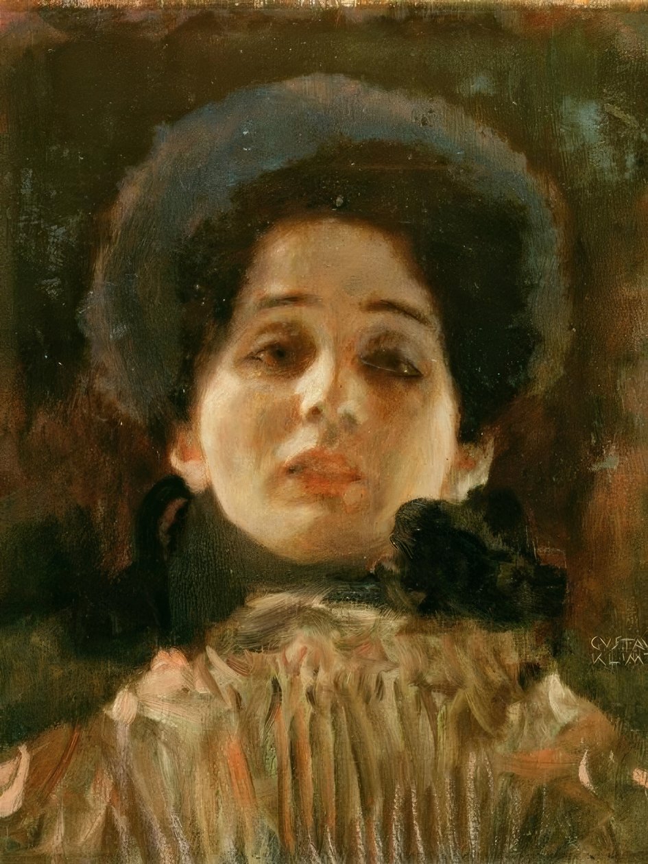 Önde portre by Gustav Klimt