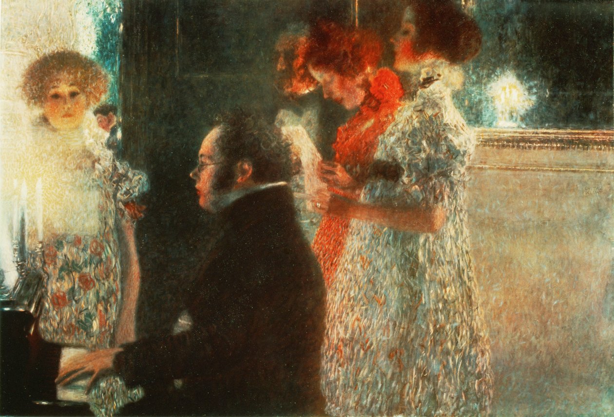 Schubert piyanoda by Gustav Klimt