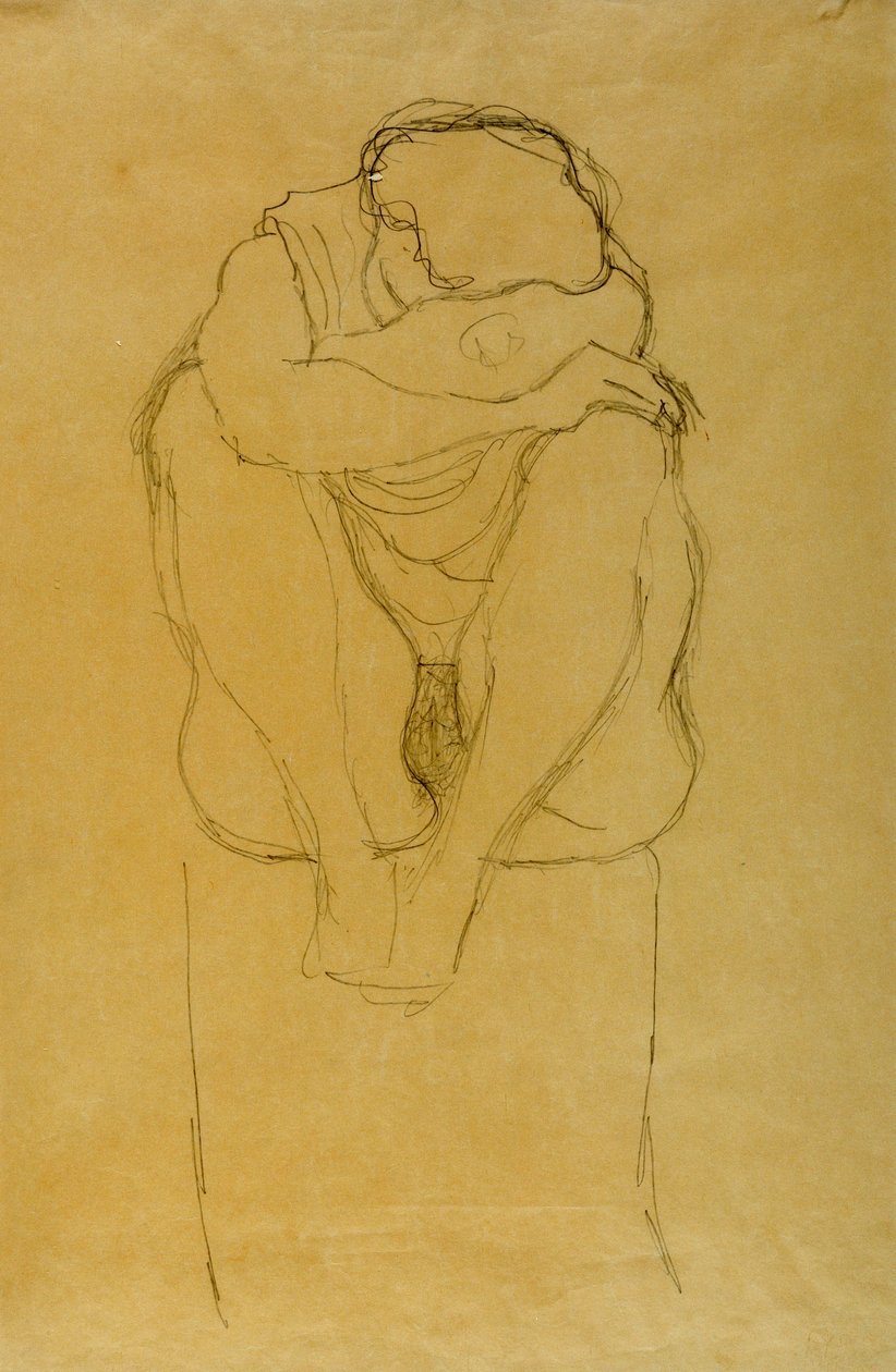 oturan kadın by Gustav Klimt