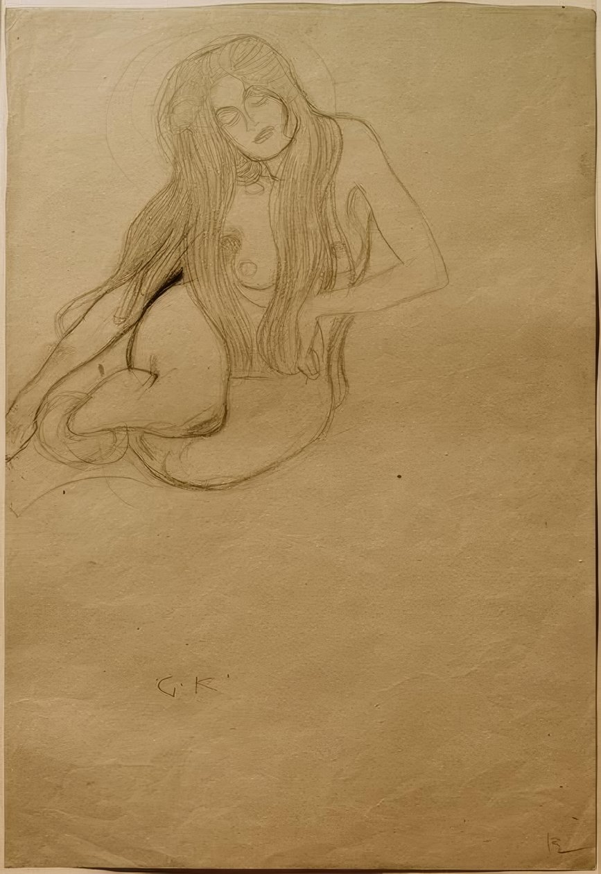 Beethoven frizinde şehvet için çalışma by Gustav Klimt