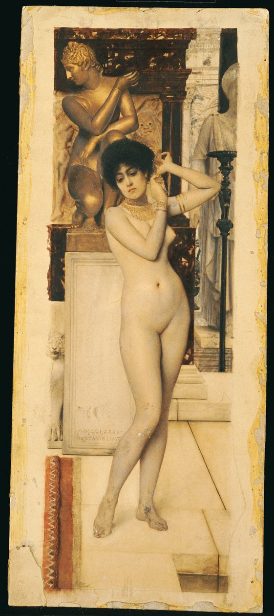 "Heykel Alegorisi, 1890" Çalışması by Gustav Klimt