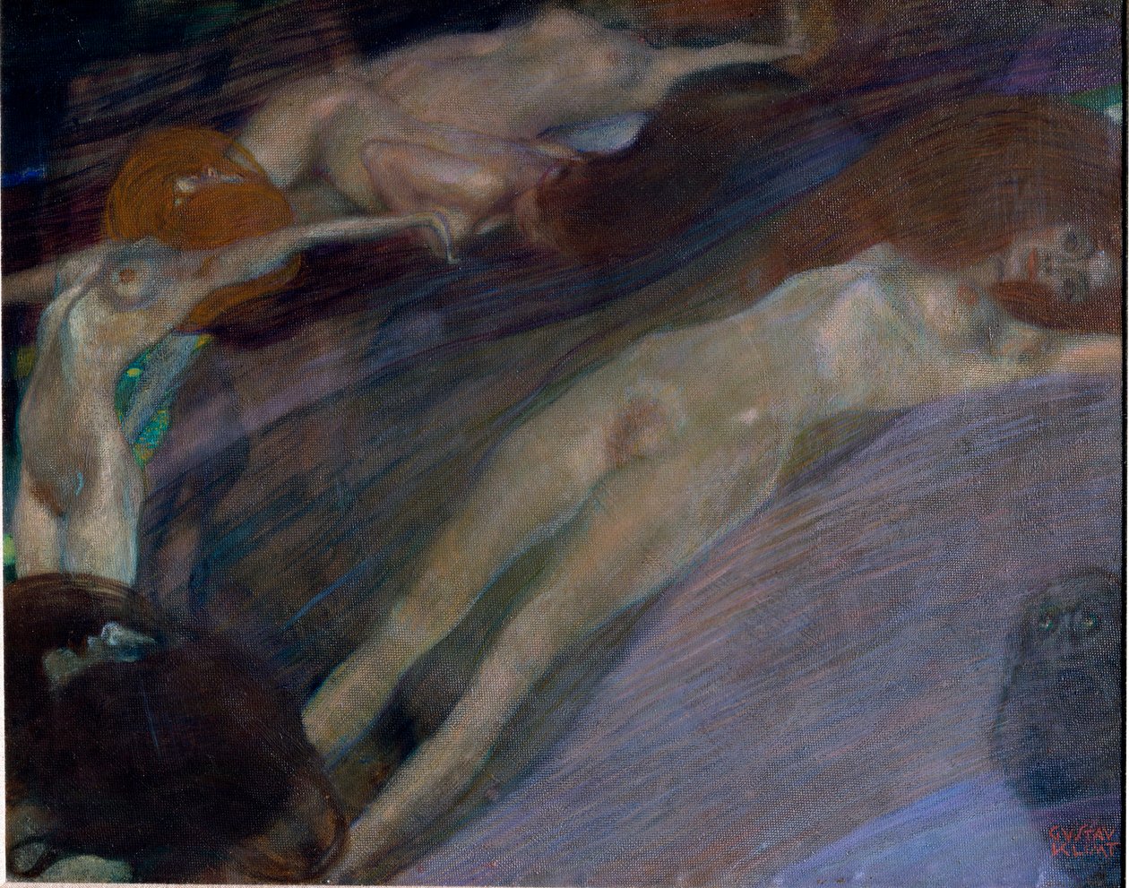 Gustav Klimt (1862-1918) tarafından su ajite boyama. 1898 loş 52x65 cm Avusturya Galerisi Belvedere, Viyana. by Gustav Klimt