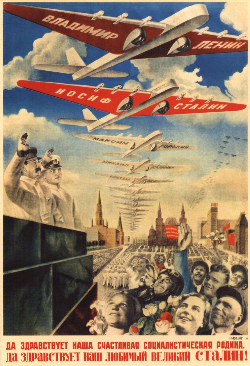 Yaşasın mutlu sosyalist vatanımız afişi, 1935 by Gustav Klutsis
