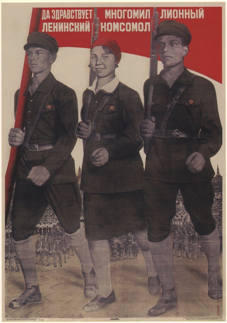 Yaşasın multi-milyon üyeli Leninist Komsomol, 1932 by Gustav Klutsis